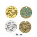 Zinc Alloy Round Word Tag Charm Pendant No.809461 for DIY Necklace Bracelet Jewelry Making view 1