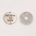 Zinc Alloy Round Word Tag Charm Pendant No.569647 for DIY Necklace Bracelet Jewelry Making view 3