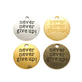 Zinc Alloy Round Tag Charm Pendant No.473809 for DIY Necklace Bracelet Jewelry Making view 5