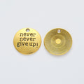 Zinc Alloy Round Tag Charm Pendant No.473809 for DIY Necklace Bracelet Jewelry Making view 3
