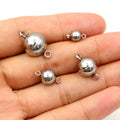 Stainless Steel Round Ball Magnetic Clasps For DIY Simple Bracelet Necklace Connectors view 3