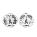 Zinc Alloy Round Letter Tag Charm Pendant for DIY Necklace Bracelet Jewelry Making view 2