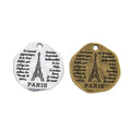 Zinc Alloy Round Letter Tag Charm Pendant for DIY Necklace Bracelet Jewelry Making view 4