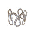 Light Luxury Metal Wave Line Bangle Round Minimalist Fashion Wrist Jewelry view 5