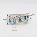 Zircon X Shape Cross Hollow Ring For Women Vintage European American Fashion Index Finger Jewelry view 4