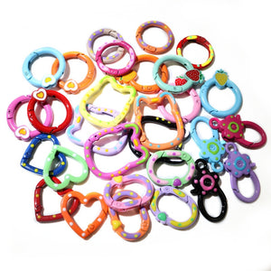 10pcs Mixed Color Lobster Clasps And Split Key Rings For DIY Jewelry Accessories
