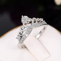 Princess Crown Heart Flower Ring For Women, Niche Design Fashion Index Finger Jewelry view 3