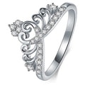 Princess Crown Heart Flower Ring For Women, Niche Design Fashion Index Finger Jewelry view 1