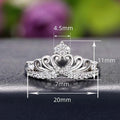 Princess Crown Heart Flower Ring For Women, Niche Design Fashion Index Finger Jewelry view 4