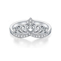 Princess Crown Heart Flower Ring For Women, Niche Design Fashion Index Finger Jewelry view 5
