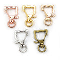 Color Retention Plated Moon Cat Heart Star Dolphin Keychain Swivel Spring Snap Hook Charm Clasp view 4