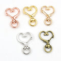 Color Retention Plated Moon Cat Heart Star Dolphin Keychain Swivel Spring Snap Hook Charm Clasp view 3