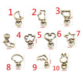 Color Retention Plated Moon Cat Heart Star Dolphin Keychain Swivel Spring Snap Hook Charm Clasp view 2