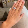 Luxury Three Piece Geometric Ring Set For Women, Sparkling Wedding Engagement Fashion Jewelry view 3