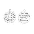 Zinc Alloy Round Word Tag Charm Pendant No.026353 for DIY Necklace Bracelet Jewelry Making view 3