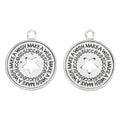 Zinc Alloy Round Word Tag Charm Pendant for DIY Necklace Bracelet Jewelry Making view 4