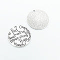 Zinc Alloy Round Tag Charm Pendant No.830544 for DIY Necklace Bracelet Jewelry Making view 3