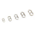 Polished Stainless Steel S Hook 8 Shape Spring Clasp Mini Key Ring For DIY Keychain Making view 3
