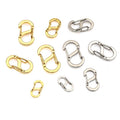 Polished Stainless Steel S Hook 8 Shape Spring Clasp Mini Key Ring For DIY Keychain Making view 1