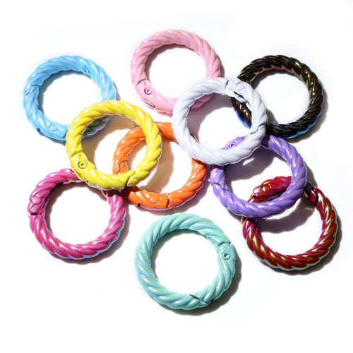 10pcs Random Mixed Styles And Colors Key Rings Split Rings For DIY Jewelry Accessories