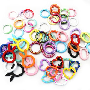 10pcs Random Mixed Styles And Colors Key Rings Split Rings For DIY Jewelry Accessories