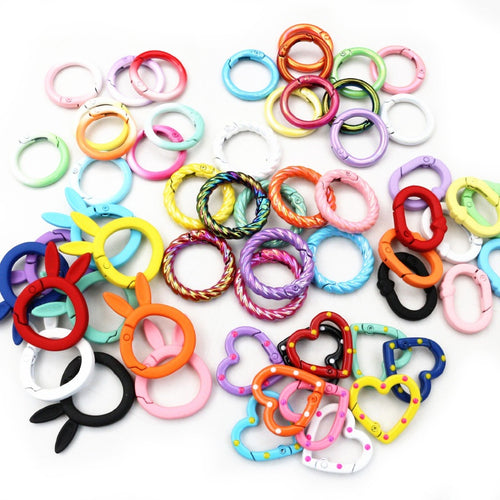 10pcs Random Mixed Styles And Colors Key Rings Split Rings For DIY Jewelry Accessories