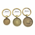 DIY Key Ring With Glass Cabochon Base Tray Keychain Pendant Blank Jewelry Accessories view 2