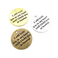 Zinc Alloy Round Tag Charm Pendant No.777981 for DIY Necklace Bracelet Jewelry Making view 5
