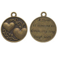 Zinc Alloy Round Tag Charm Pendant No.321220 for DIY Necklace Bracelet Jewelry Making view 2