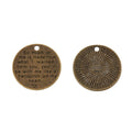 Zinc Alloy Round Tag Charm Pendant No.533210 for DIY Necklace Bracelet Jewelry Making view 3
