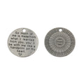 Zinc Alloy Round Tag Charm Pendant No.533210 for DIY Necklace Bracelet Jewelry Making view 2