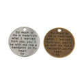 Zinc Alloy Round Tag Charm Pendant No.533210 for DIY Necklace Bracelet Jewelry Making view 5