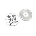 Zinc Alloy Round Tag Charm Pendant No.065198 for DIY Necklace Bracelet Jewelry Making view 3
