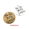 Zinc Alloy Round Tag Charm Pendant No.065198 for DIY Necklace Bracelet Jewelry Making view 1