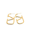 Gold Plated Zircon Flower Star Tassel Drop Earrings With Silver Pins Chic Hollow Design view 5
