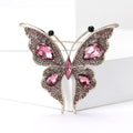 Rhinestone Alloy Butterfly Brooch For Fashion Women Clothing Decoration view 2