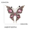 Rhinestone Alloy Butterfly Brooch For Fashion Women Clothing Decoration view 6