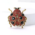 Alloy Rhinestone Large Ladybug Brooch Pin For Apparel Decoration view 2