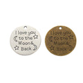 Zinc Alloy Round Tag Charm Pendant No.300748 for DIY Necklace Bracelet Jewelry Making view 4