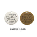 Zinc Alloy Round Tag Charm Pendant No.300748 for DIY Necklace Bracelet Jewelry Making view 1