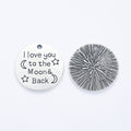 Zinc Alloy Round Tag Charm Pendant No.300748 for DIY Necklace Bracelet Jewelry Making view 2