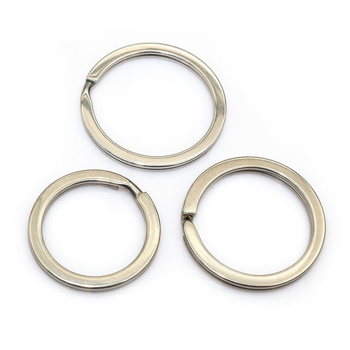 25/28/30mm Stainless Steel Key Rings Split Ring Clasps For DIY Keychain Pendant Jewelry Accessories
