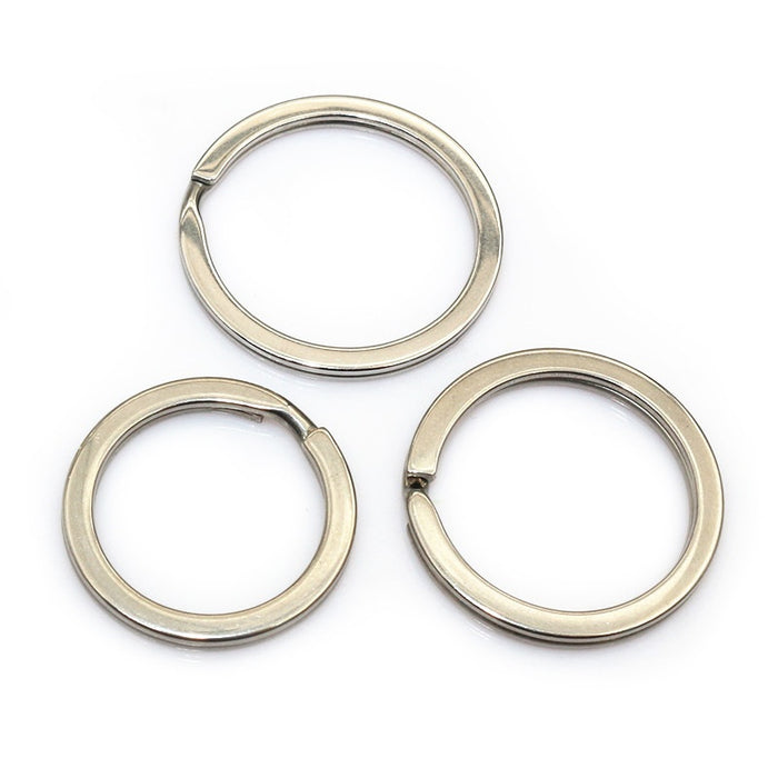 25/28/30mm Stainless Steel Key Rings Split Ring Clasps For DIY Keychain Pendant Jewelry Accessories