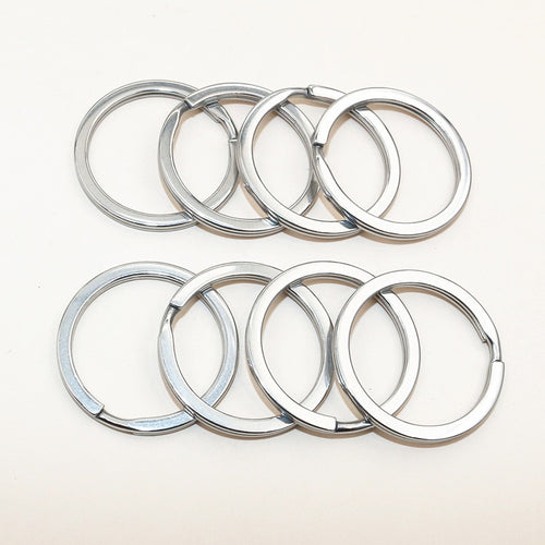 25/28/30mm Stainless Steel Key Rings Split Ring Clasps For DIY Keychain Pendant Jewelry Accessories