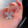 Designer Fashion Butterfly Bow Ring For Women, Light Luxury Elegant Fairy Style Statement Jewelry view 5