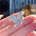Designer Fashion Butterfly Bow Ring For Women, Light Luxury Elegant Fairy Style Statement Jewelry view 1