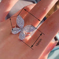 Designer Fashion Butterfly Bow Ring For Women, Light Luxury Elegant Fairy Style Statement Jewelry view 4