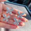 Designer Fashion Butterfly Bow Ring For Women, Light Luxury Elegant Fairy Style Statement Jewelry view 3