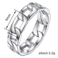 European American Metal Style Men's Minimalist Ring, Trendy Cross Border Finger Ring view 4