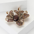 Retro Alloy Rhinestone Iris Flower Brooch For Women's Clothing Decoration view 3